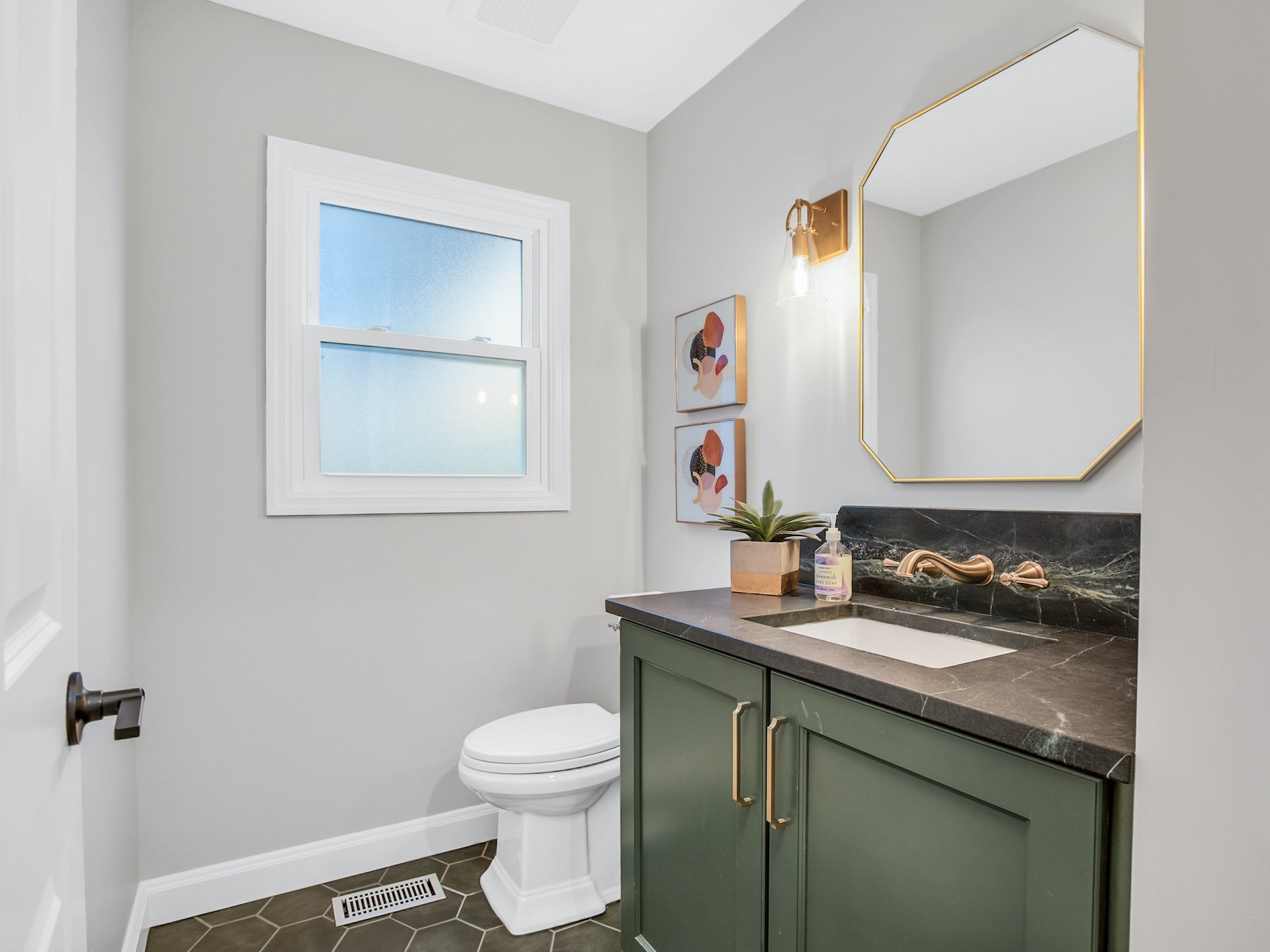 Meadow Green Powder Room