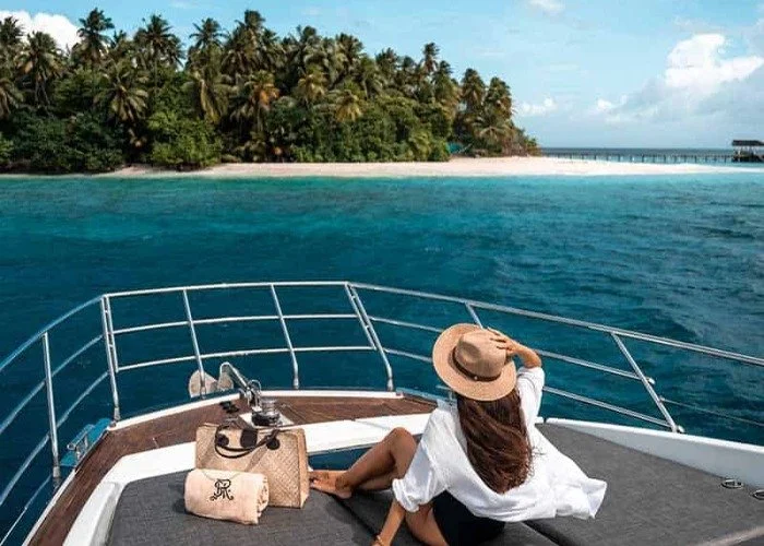 Enjoying day yacht rental circling Maldives tropical islands.jpeg