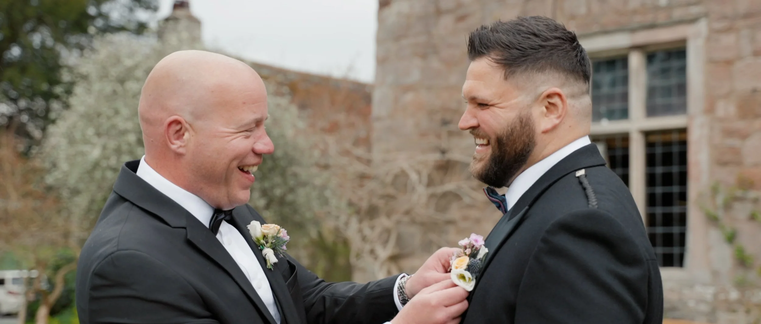 Wedding Videography, Wedding Videographer, Wedding Films, Wedding Venue, Askham Hall, Penrith, Cumbria, Groomsmen, Bow Ties