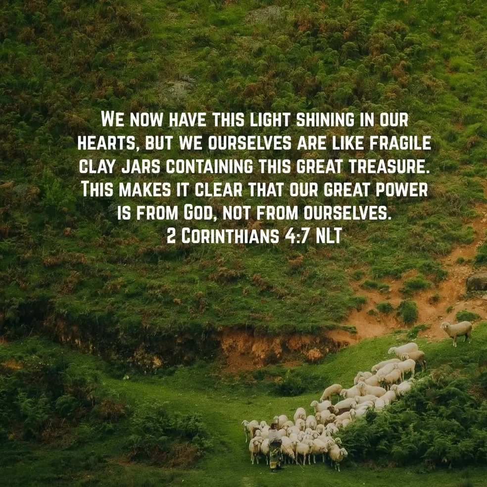 Quote from 2 Corinthians 4:7.