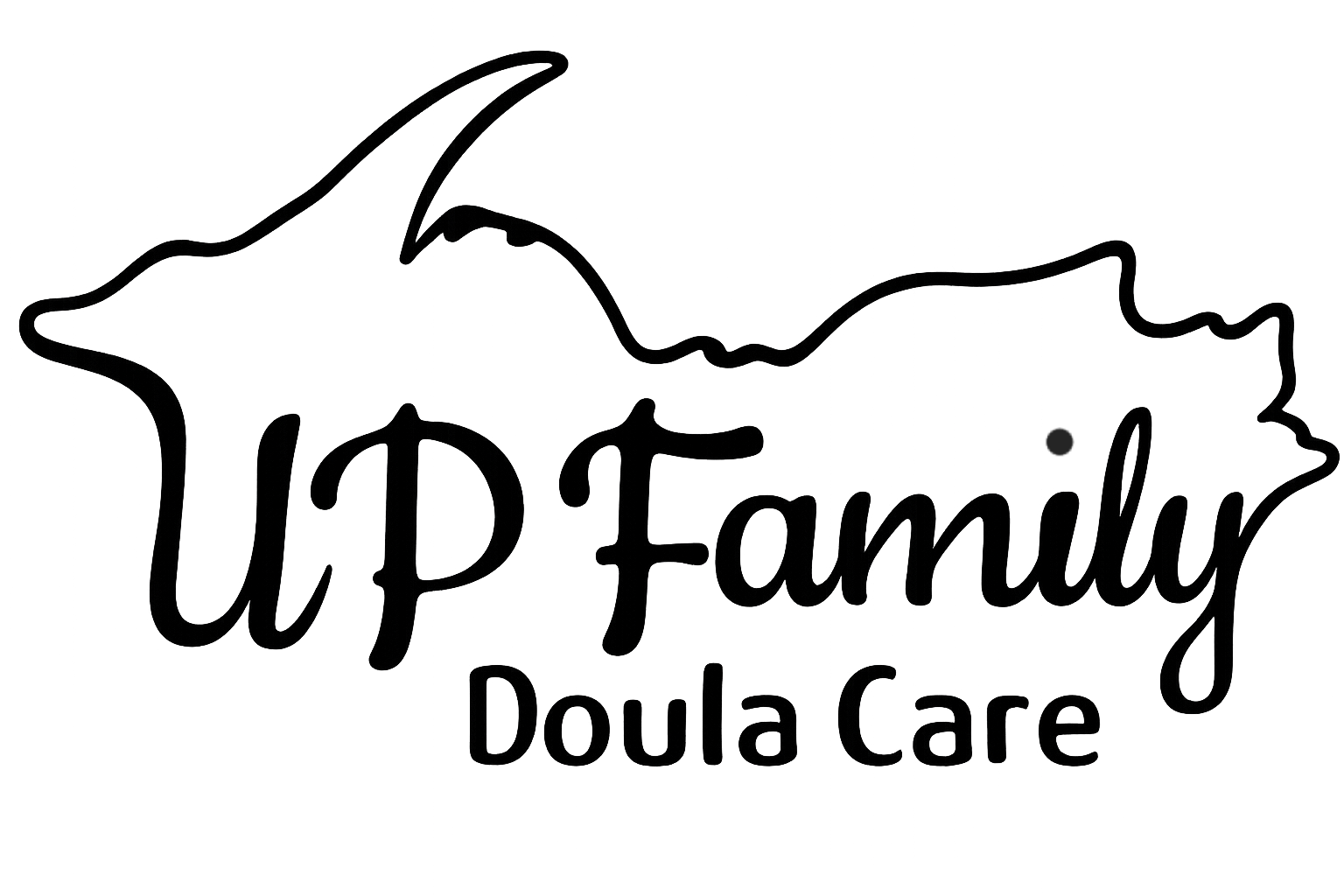 Upper Peninsula Family Doula Care Black Logo