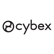 Logo de Cybex avec l'inscription 'cybex' à côté d'un symbole circulaire stylisé.