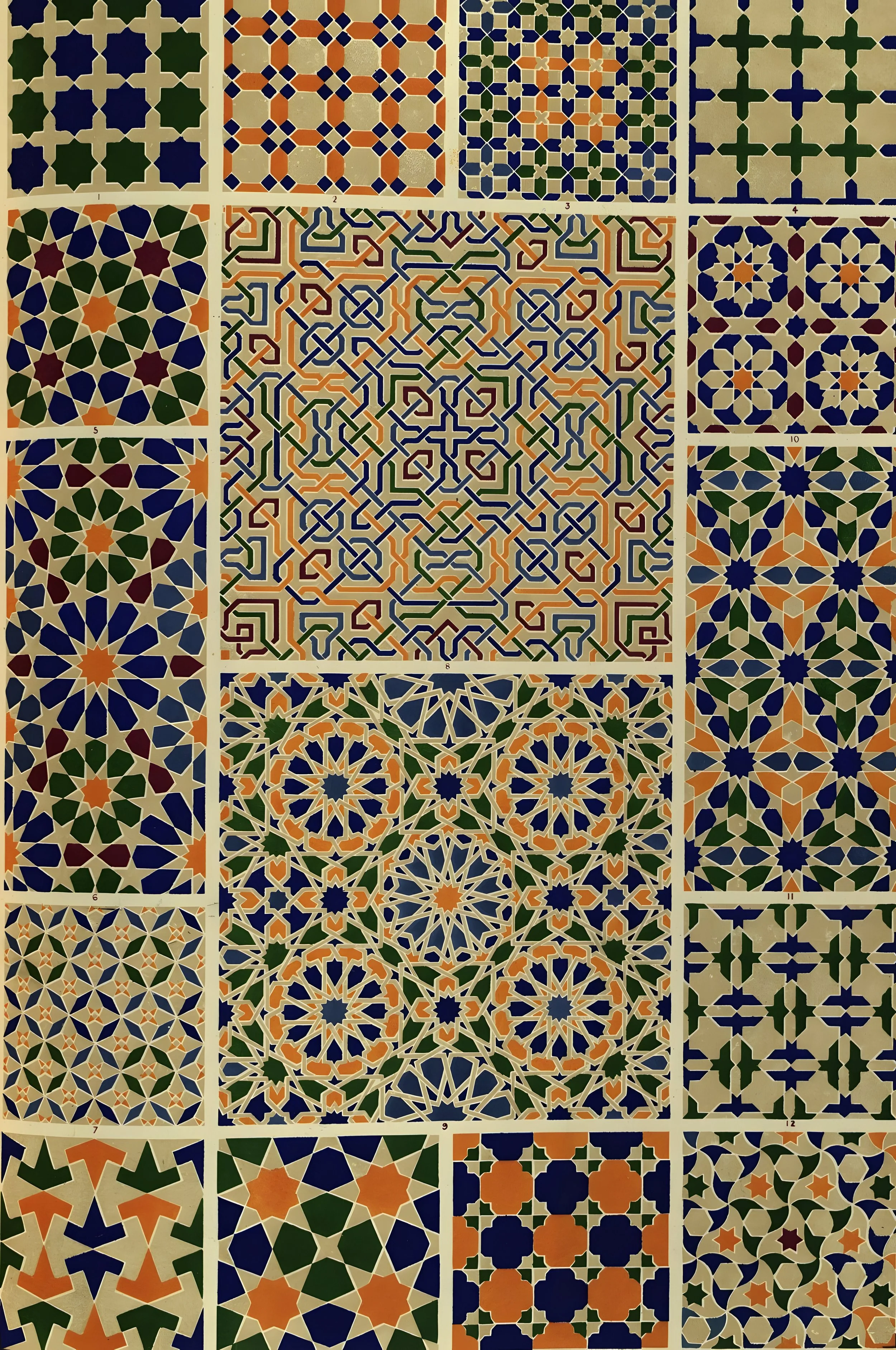 Islamic ornament plate from Owen Jones' Grammar of Ornament.
