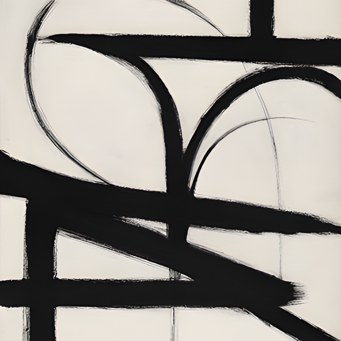 AI-generated black and white abstract composition evoking the feeling of Resilience