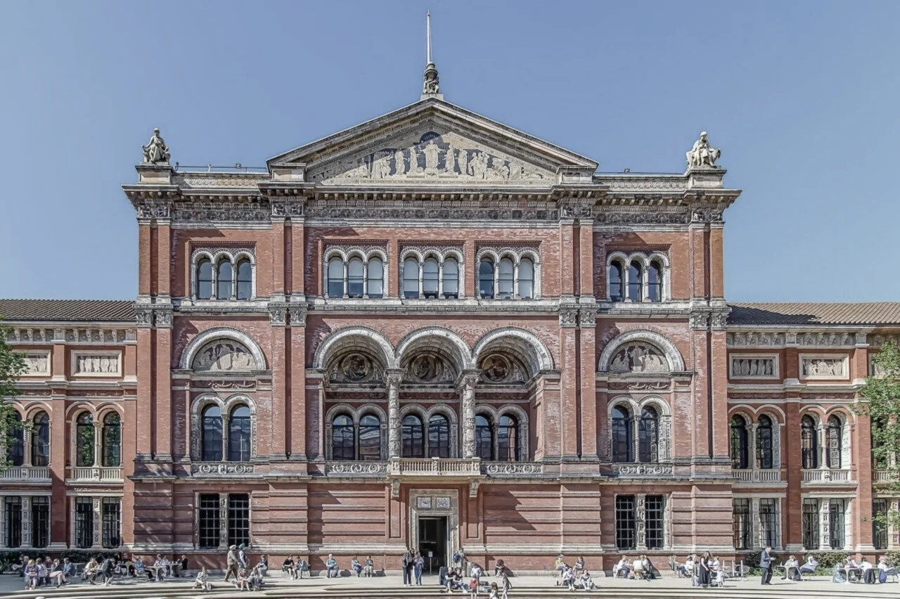 North Garden façade of the Victoria and Albert Museum.