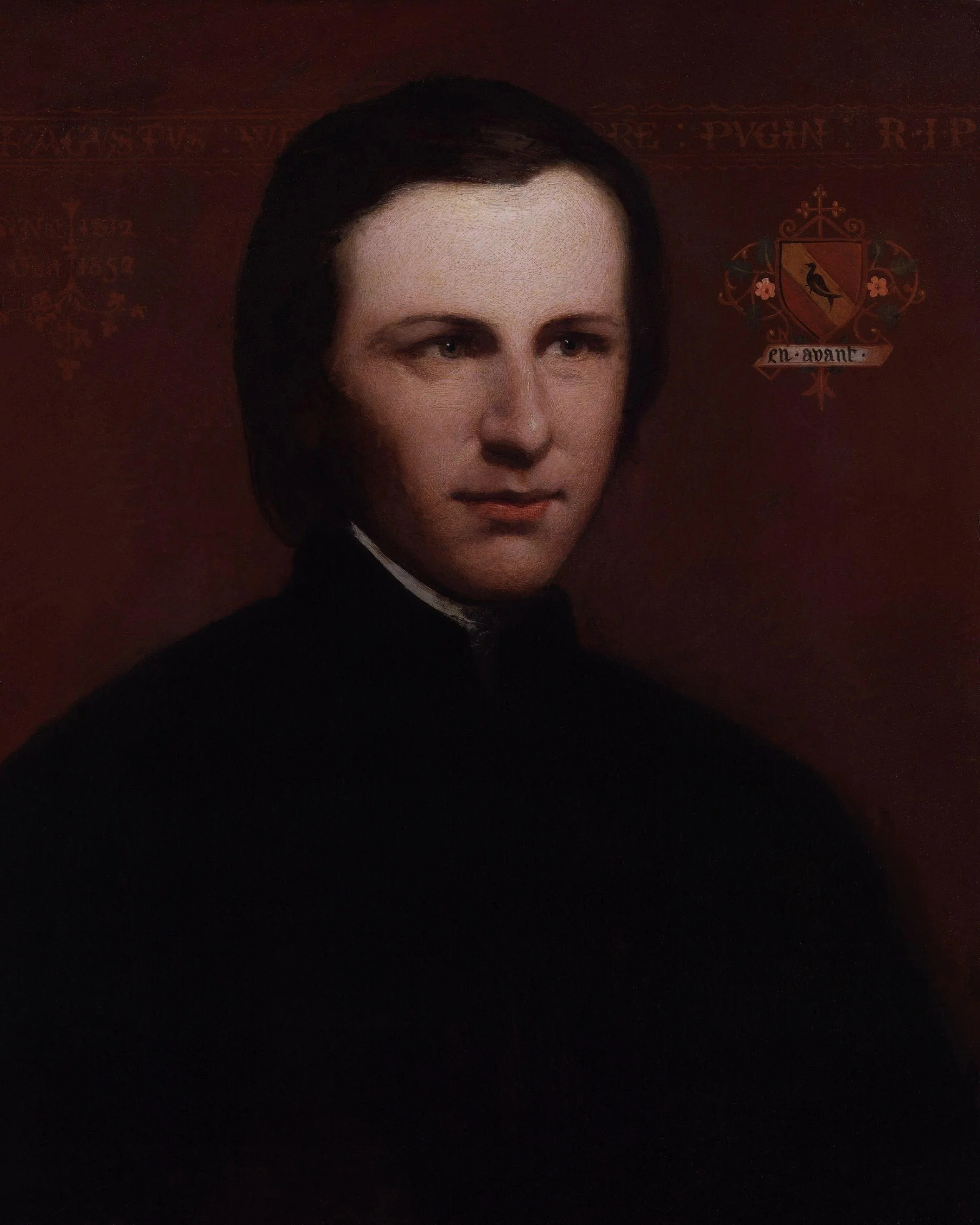 Portrait of Augustus Welby Northmore Pugin, 19th-century architect and theorist.