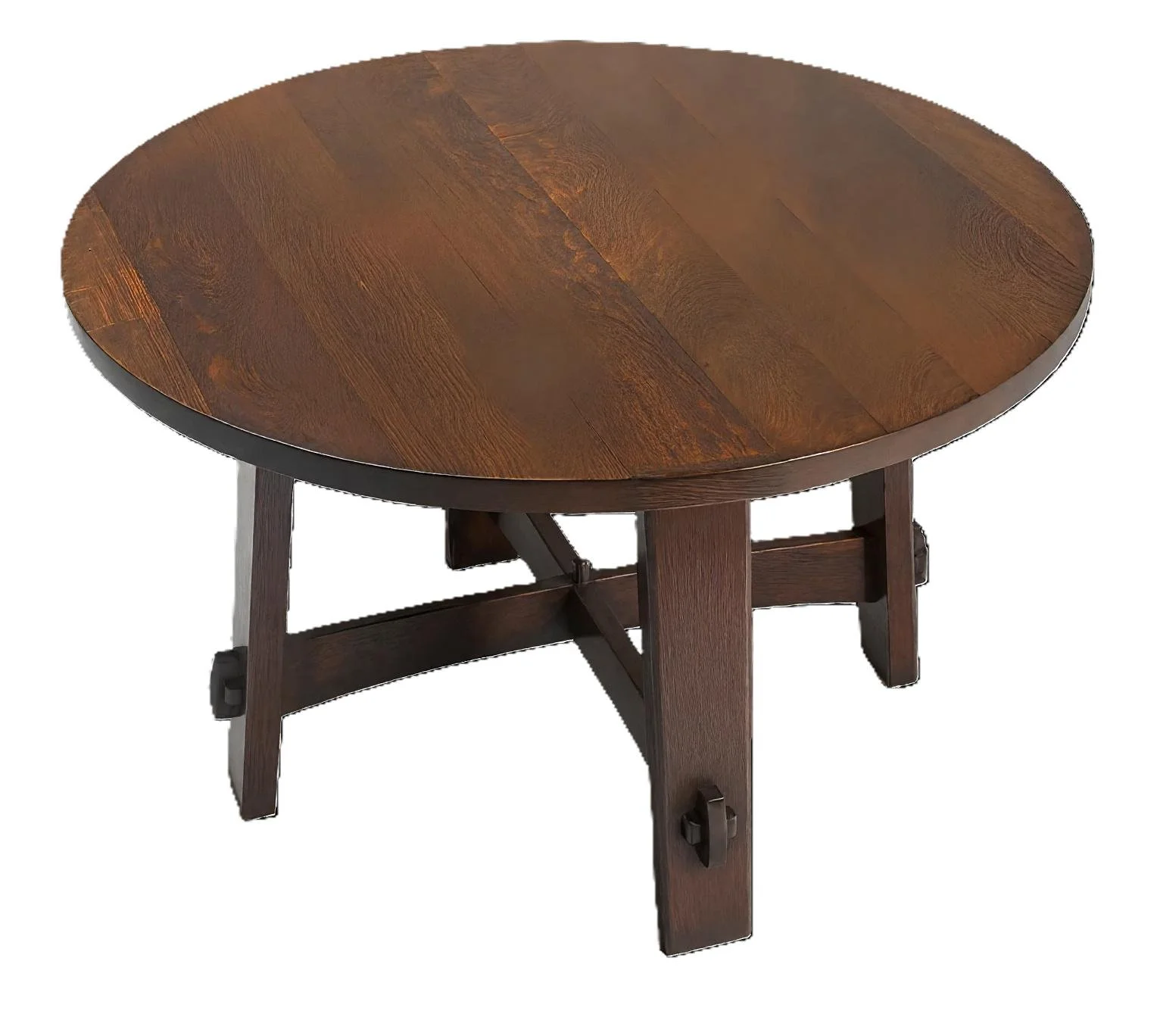 Vernacular-style oak library table by Gustav Stickley, illustrating Arts & Crafts style in America