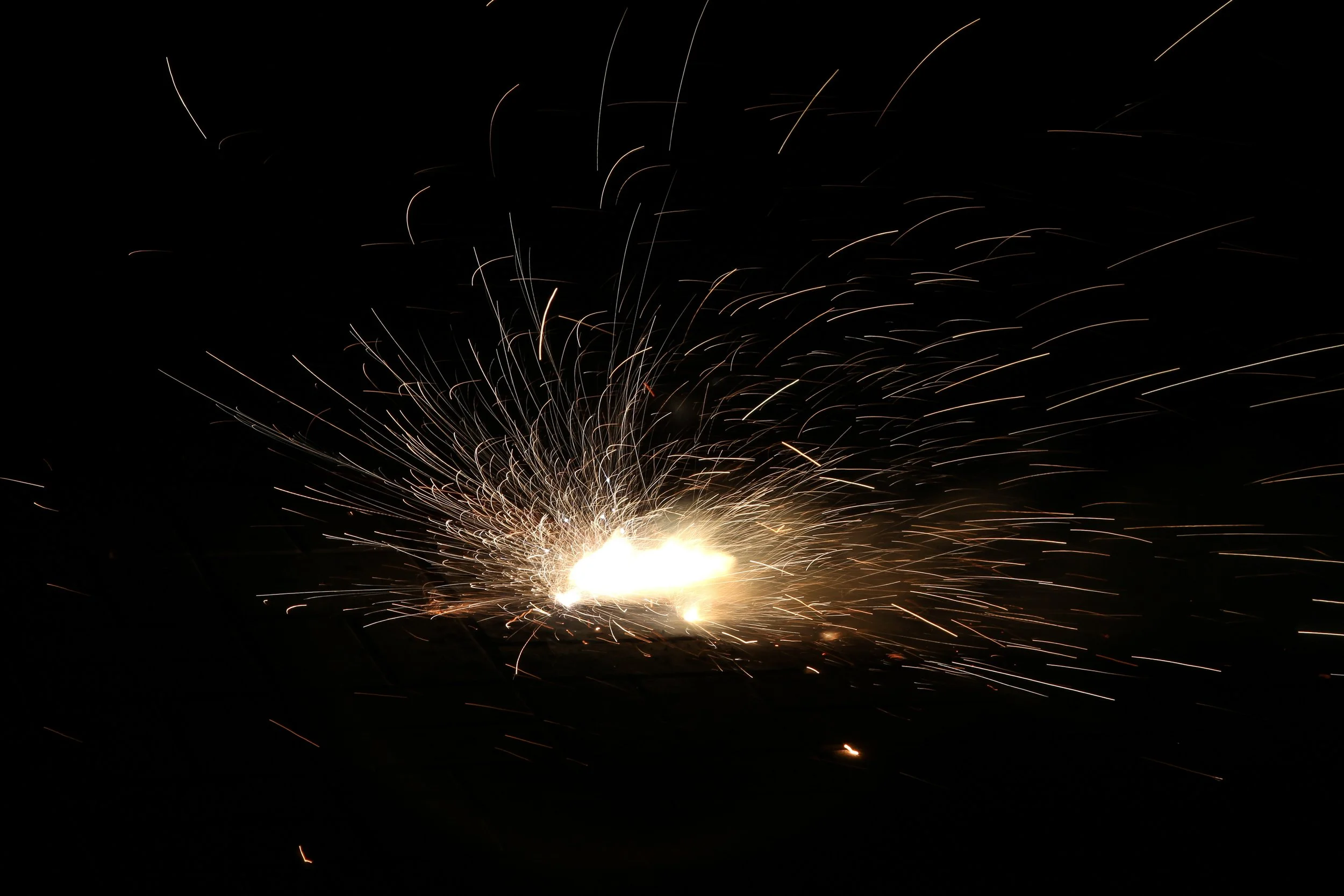 A sparkler in the blackness