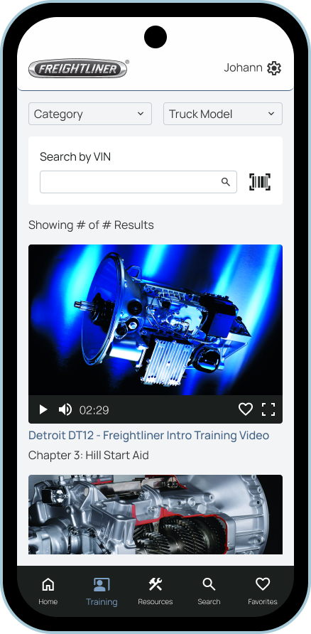 Phone with training videos