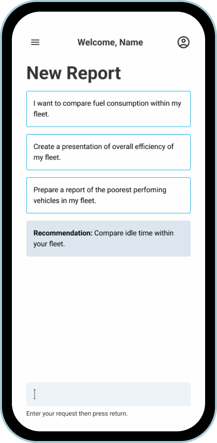 Phone displaying a generative AI interface