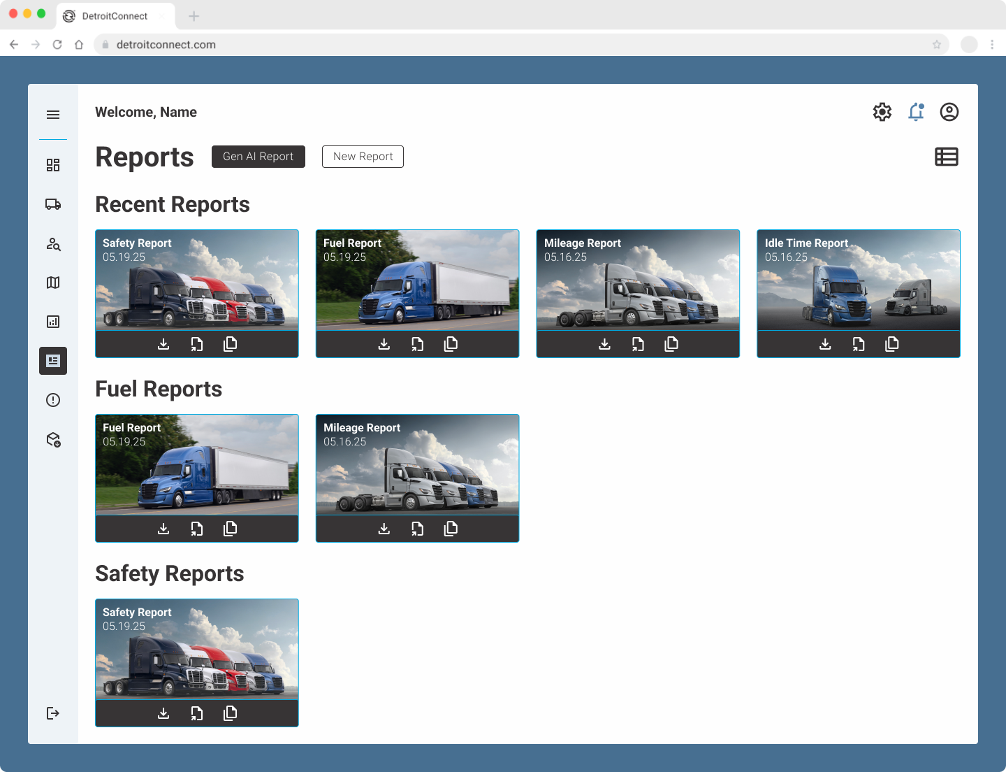 Listing of reports available for download