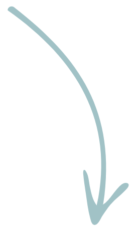A simple drawing of a curved arrow pointing downward