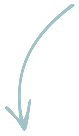 Blue hand drawn style arrow pointing down at website services.