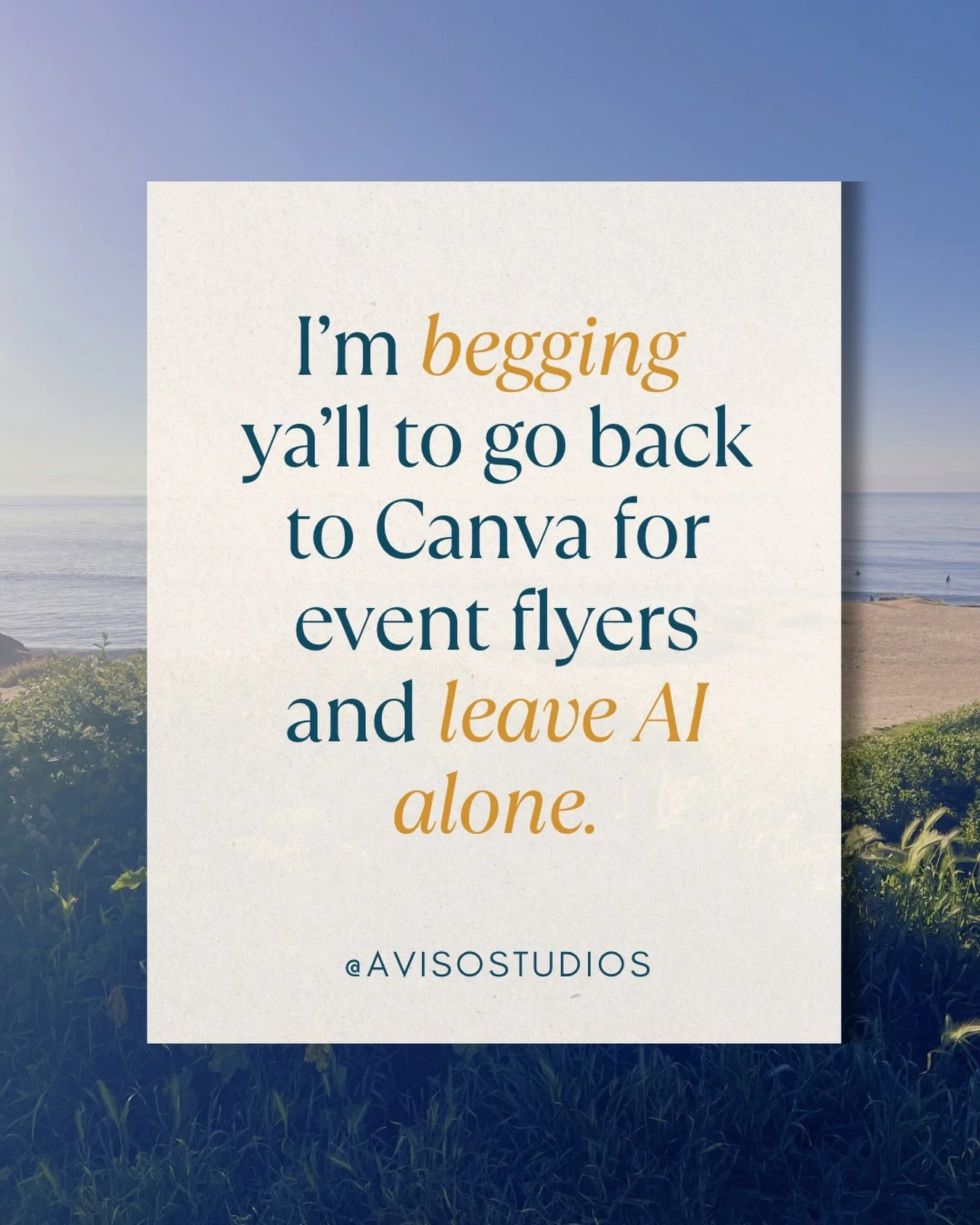 Hot take from someone who builds brands for a living:

The businesses struggling to get found, booked, and trusted online? They&rsquo;re almost always doing one of two things wrong.

1️⃣Their messaging is vague. Or 
2️⃣ Their visuals look like they o