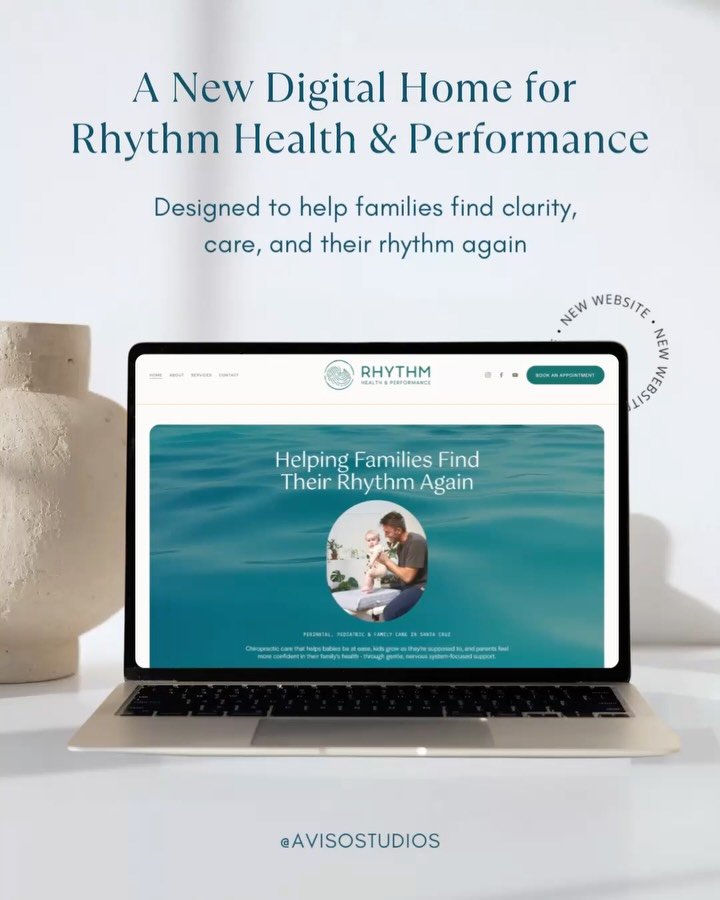 A new digital home for @rhythm.santacruz &mdash; and it&rsquo;s exactly what this practice deserved. ✨

Dr. Joe has been doing incredible work in Santa Cruz &mdash; nervous system-focused chiropractic care for families, babies, and athletes. The kind