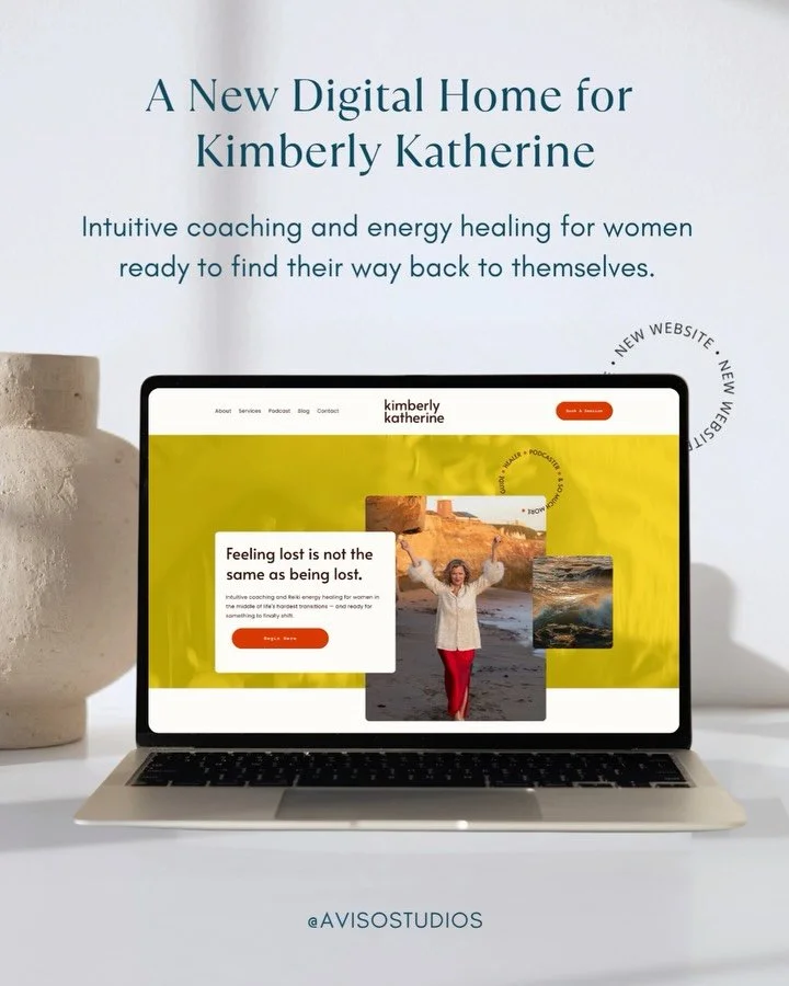 A new digital home for @kimberly.katherine.spirits &mdash; and it&rsquo;s exactly what she deserved. ✨

Kimberly is an intuitive healer, coach, and podcaster whose work meets women in the middle of life&rsquo;s hardest seasons. 

She needed a website