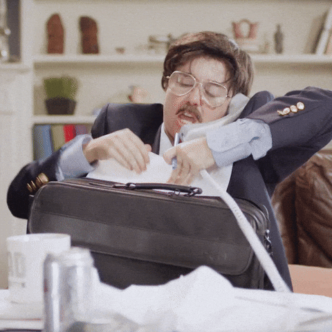 Funny gif showing an attorney talking about website legal pages for small businesses.