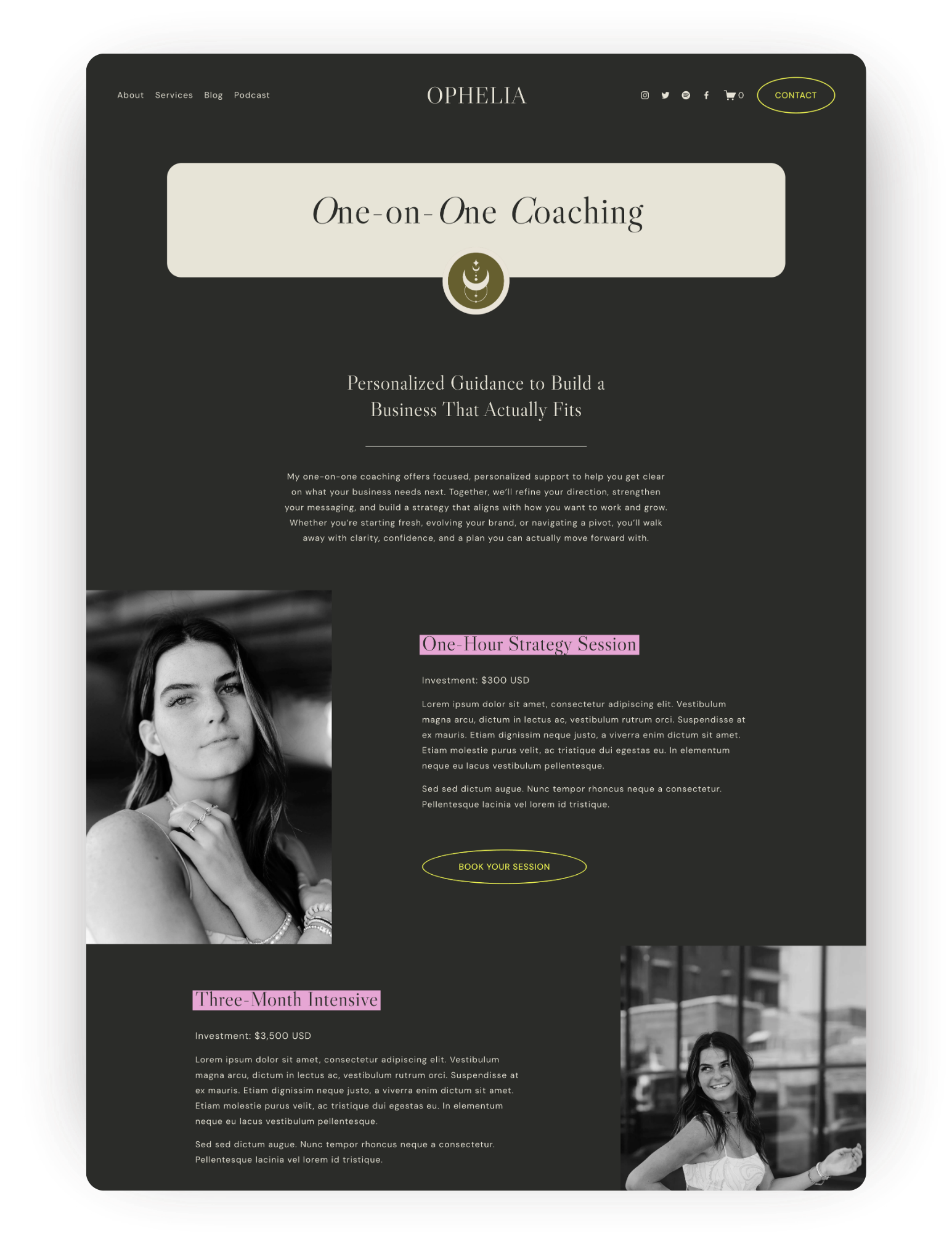 High converting appointment page on a squarespace template perfect for acupuncture, chiropractic, massage, physical therapy businesses