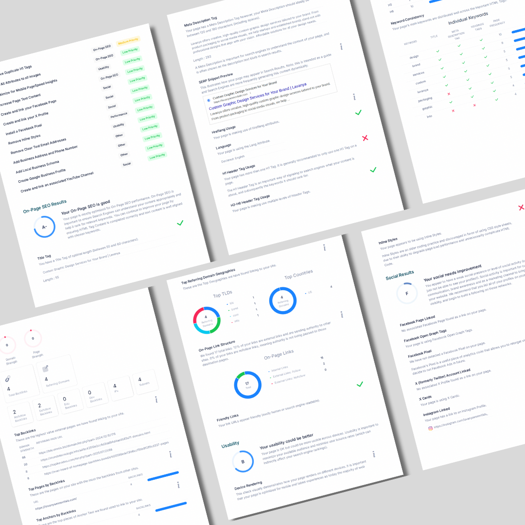 Custom SEO audit for small businesses to improve Google ranking.