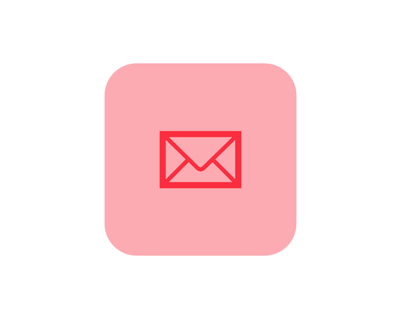 Logotipo de YouTube, cuadrado con bordes redondeados, fondo rojo y un ´play´ en el centro.