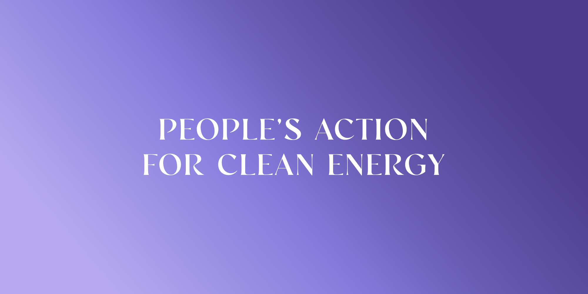 People's Action for Clean Energy
