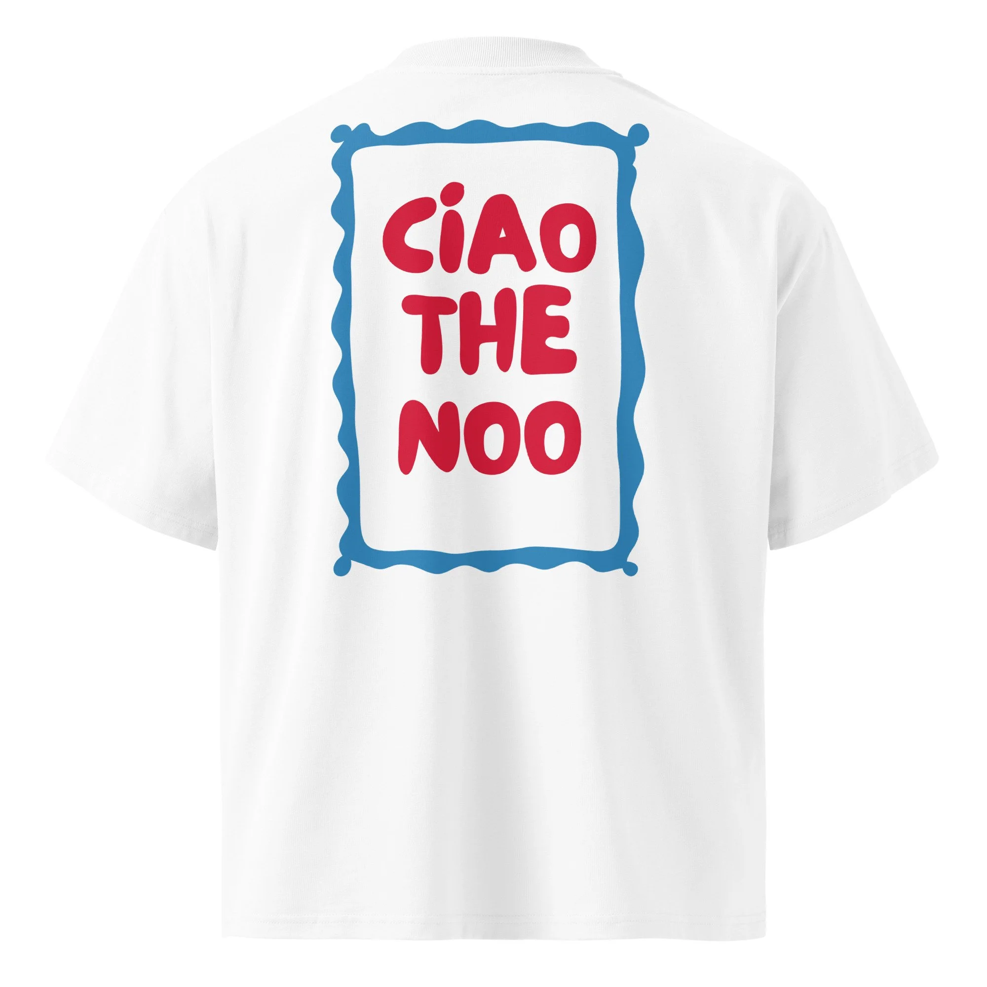 Unisex organic oversized high neck t-shirt