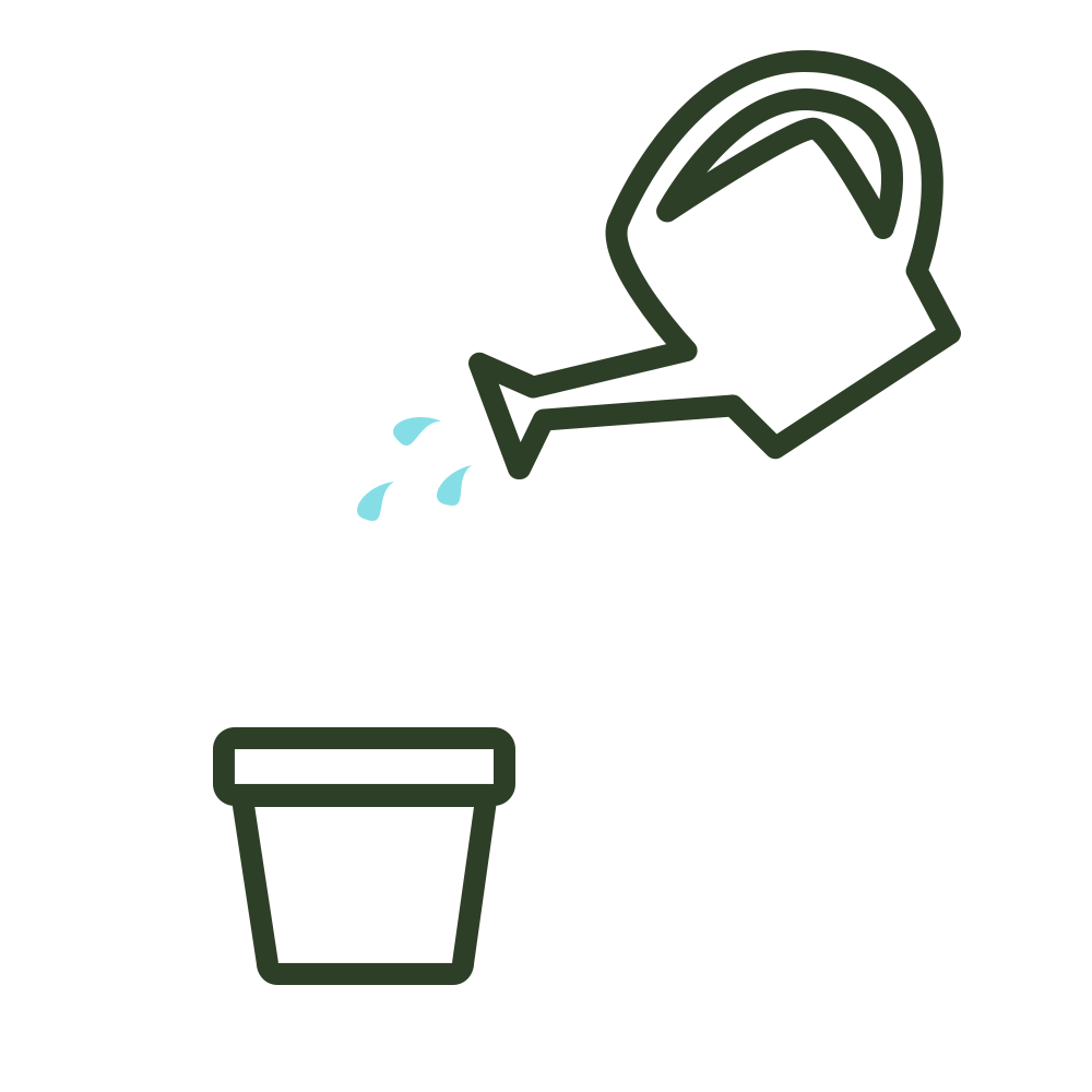 Illusztráció: öntözőkanna vizet önt egy növénycserépbe, növekedést szimbolizálva.