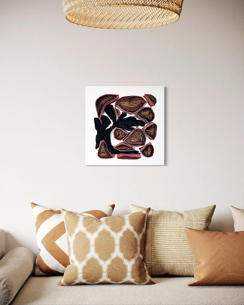 Wanddoek verweven bladeren