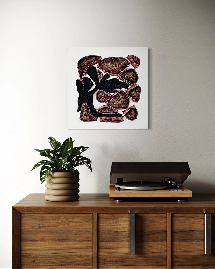 Wanddoek verweven bladeren