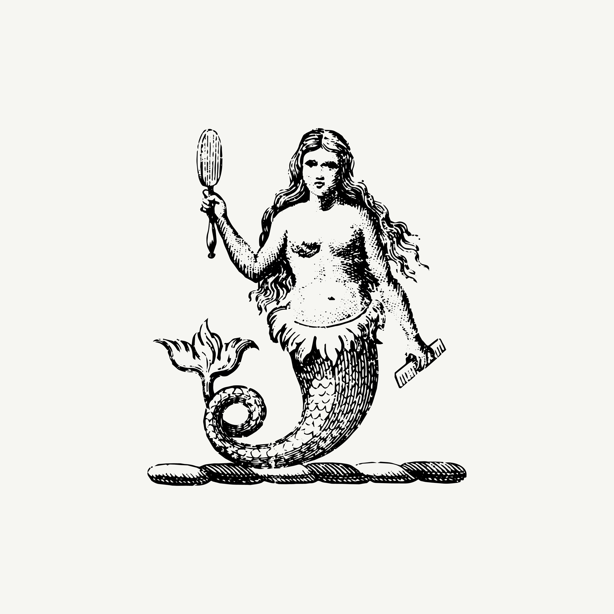 Historic engraved crest of a Mermaid, paired with the orientation line "Nothing compares to me" — from the Story & Sigil archive