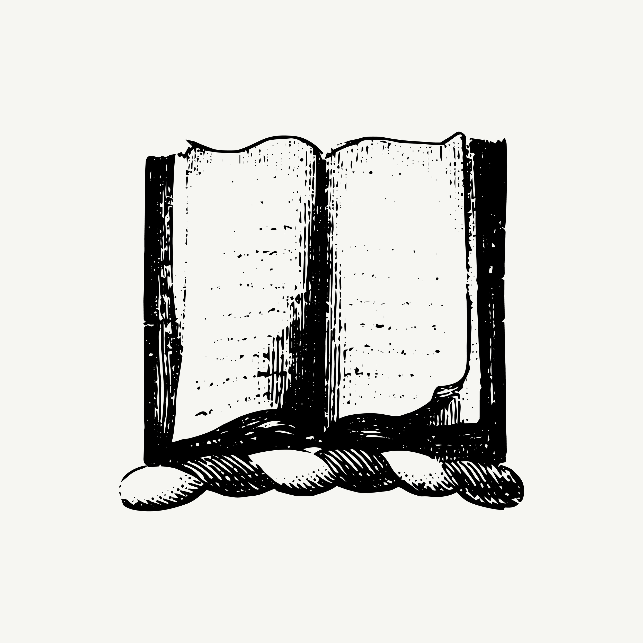 Historic engraved crest of a Book, paired with the orientation line "The story isn't finished with you yet." — from the Story & Sigil archive
