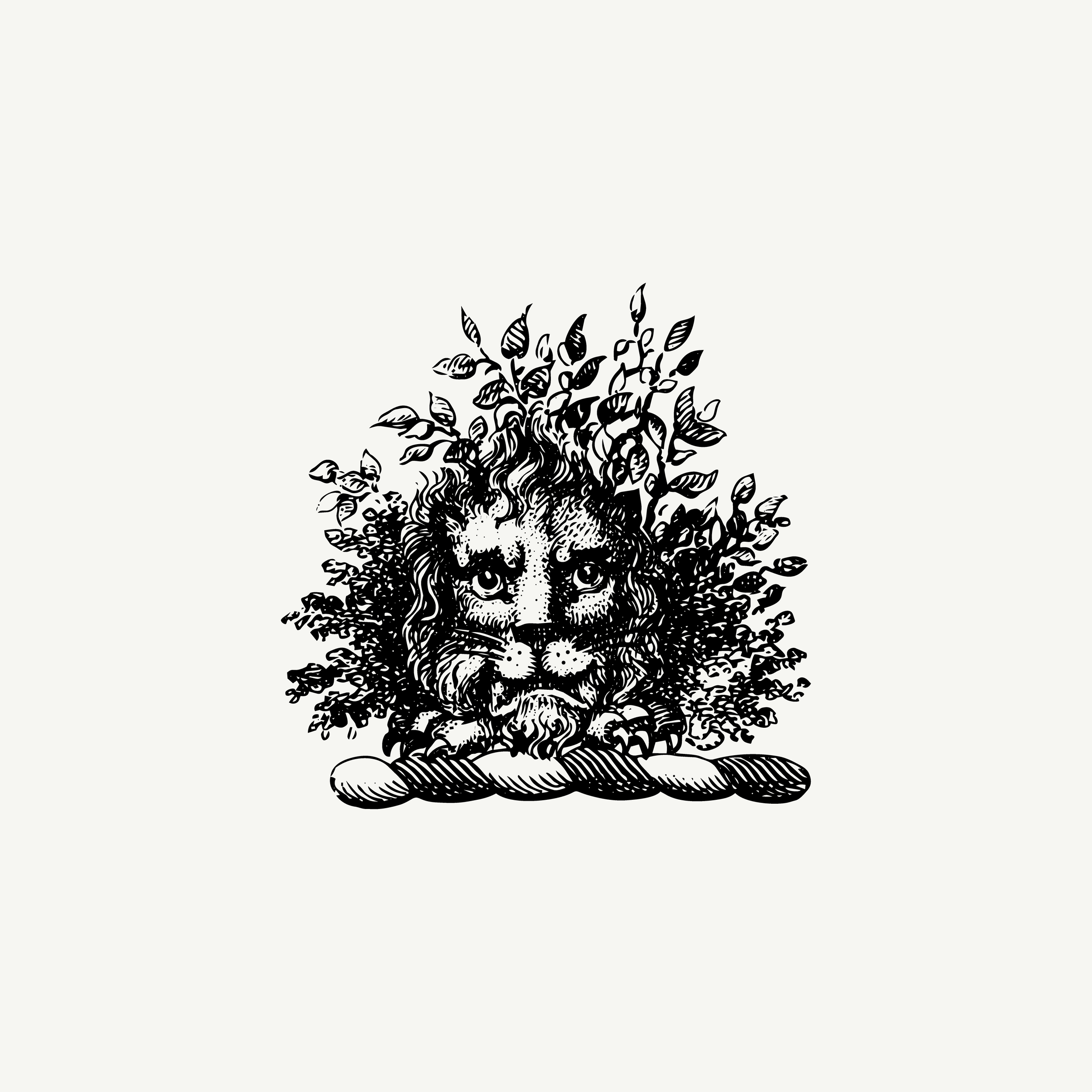 Historic engraved crest of a Green Man, paired with the orientation line "It sees what you have never spoken" — from the Story & Sigil archive