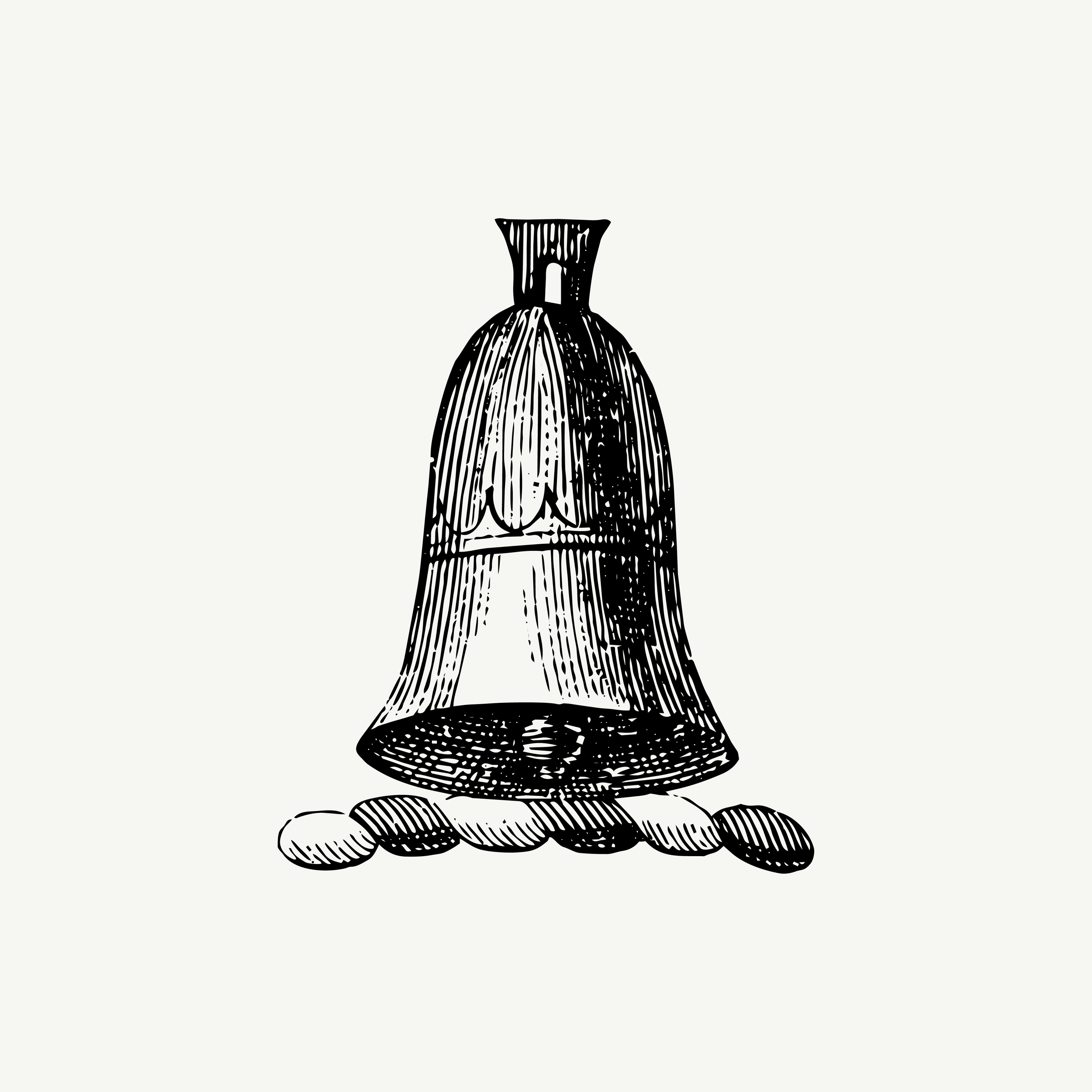 Historic engraved crest of a Bell, paired with the orientation line "Certain moments announce themselves" — from the Story & Sigil archive