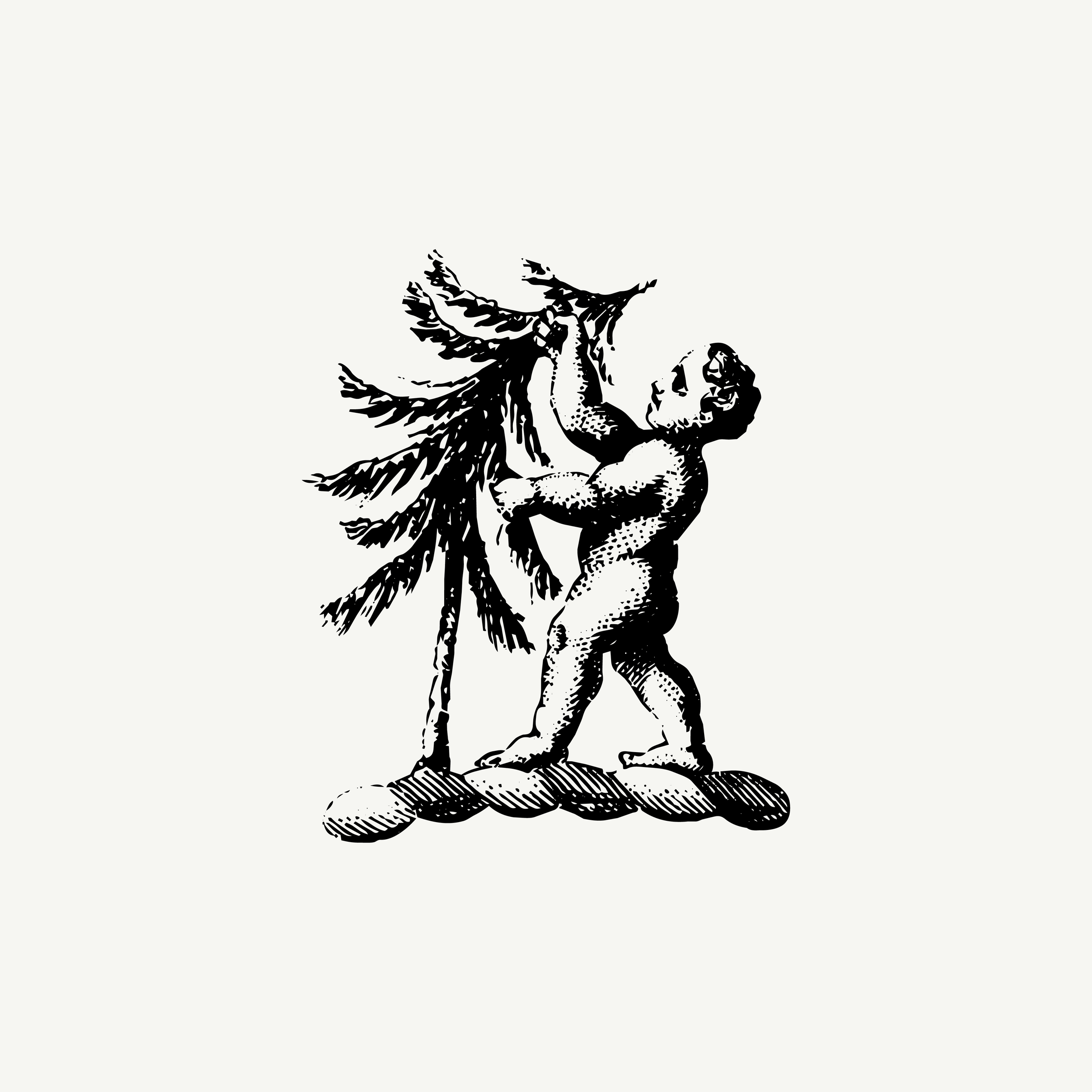 Historic engraved crest of a Child Reaching Toward Tree, paired with the orientation line "Before fear there was wonder" — from the Story & Sigil archive