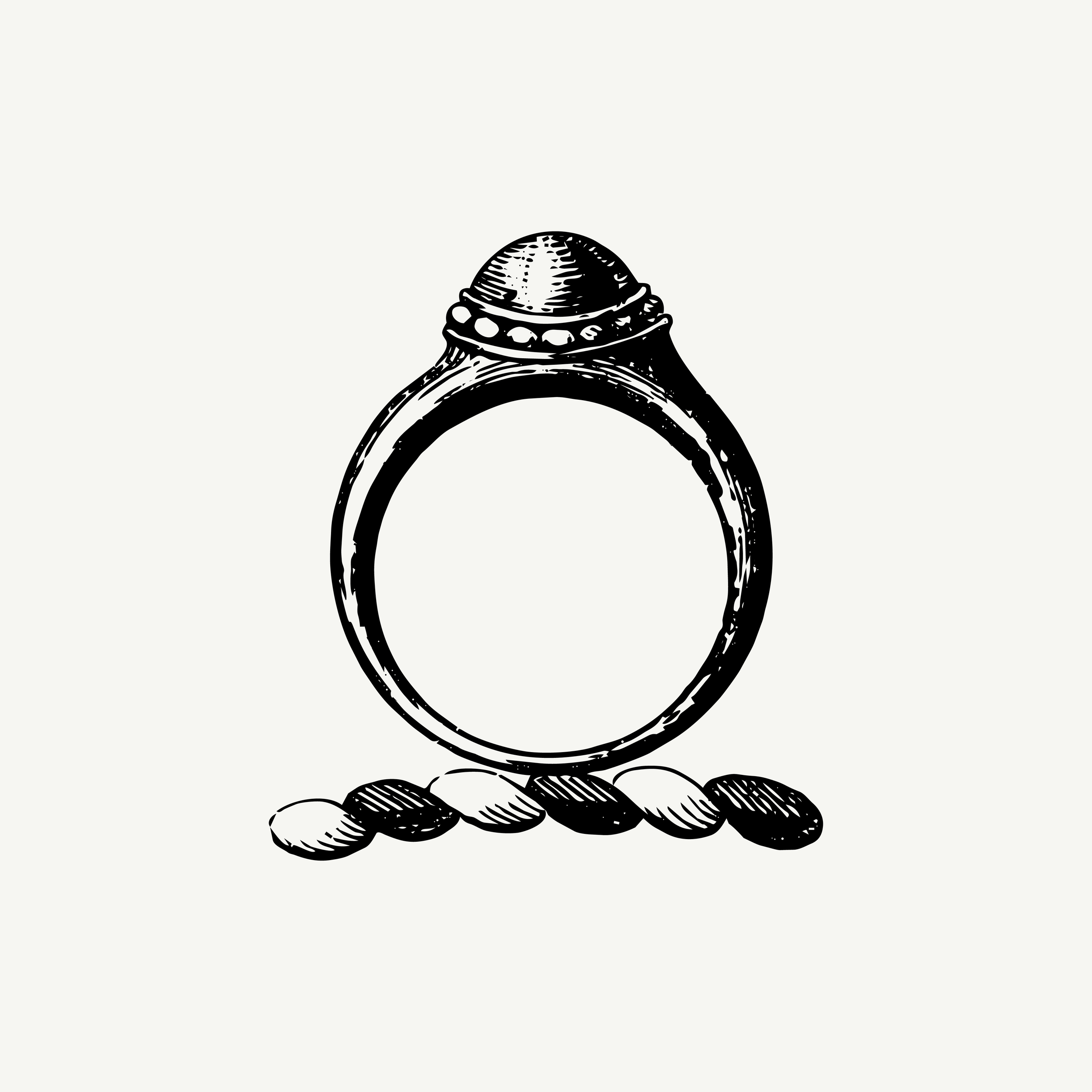 Historic engraved crest of a Ring, paired with the orientation line "Some bonds continue quietly" — from the Story & Sigil archive