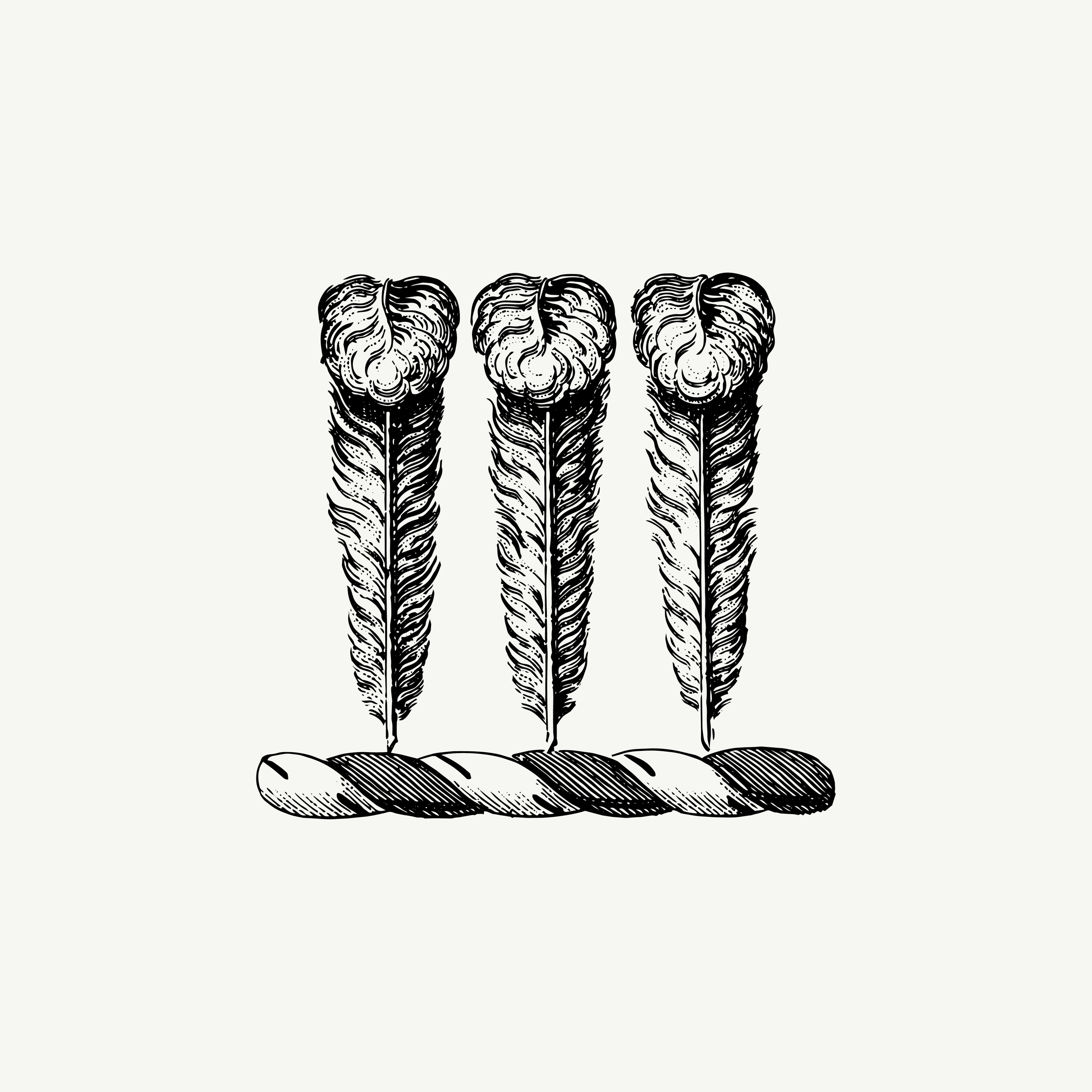 hree Feathers crest from What Remains, paired with the line "Lightness is not the absence of weight"