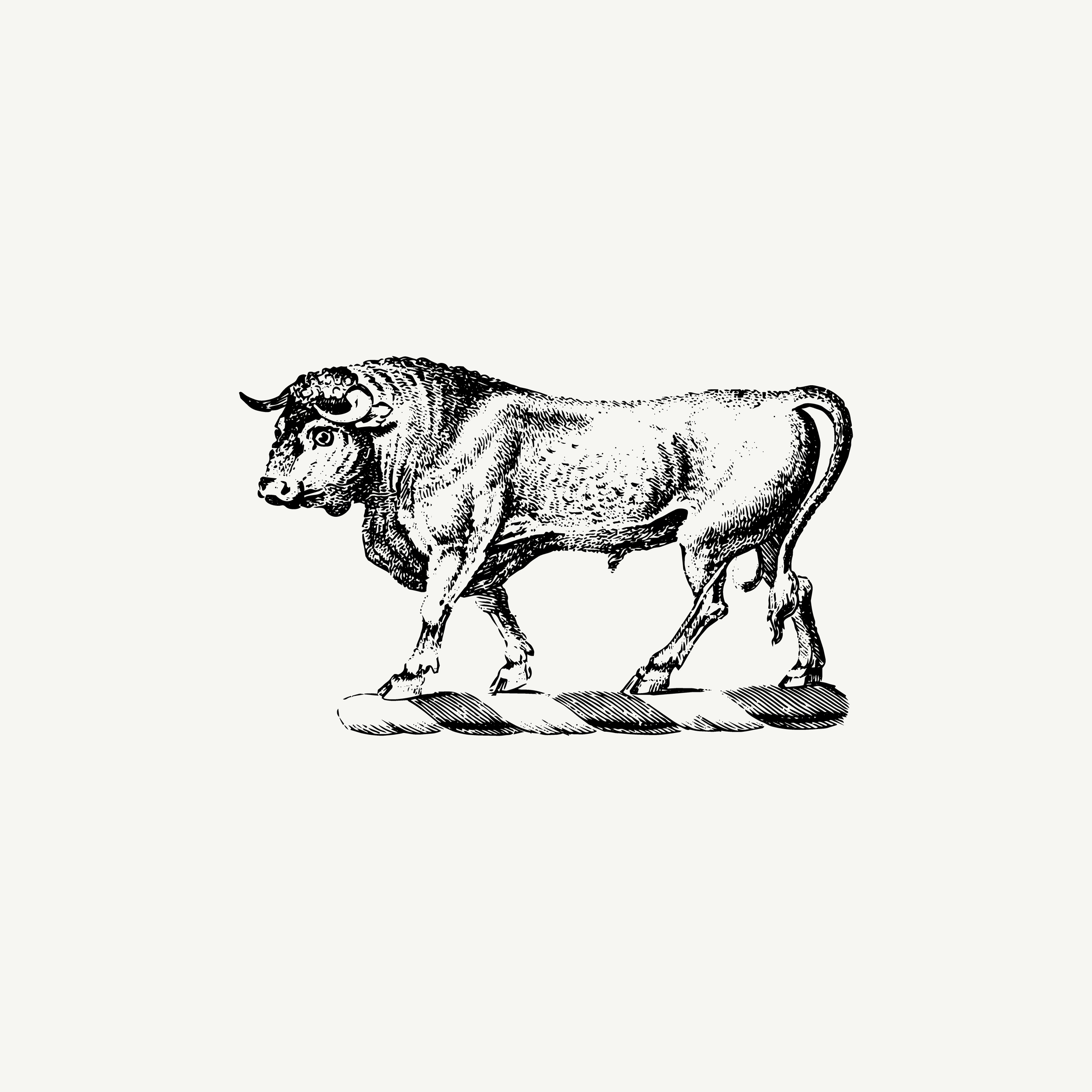 Historic engraved crest of a Bull, paired with the orientation line "Certainty does not need words" — from the Story & Sigil archive