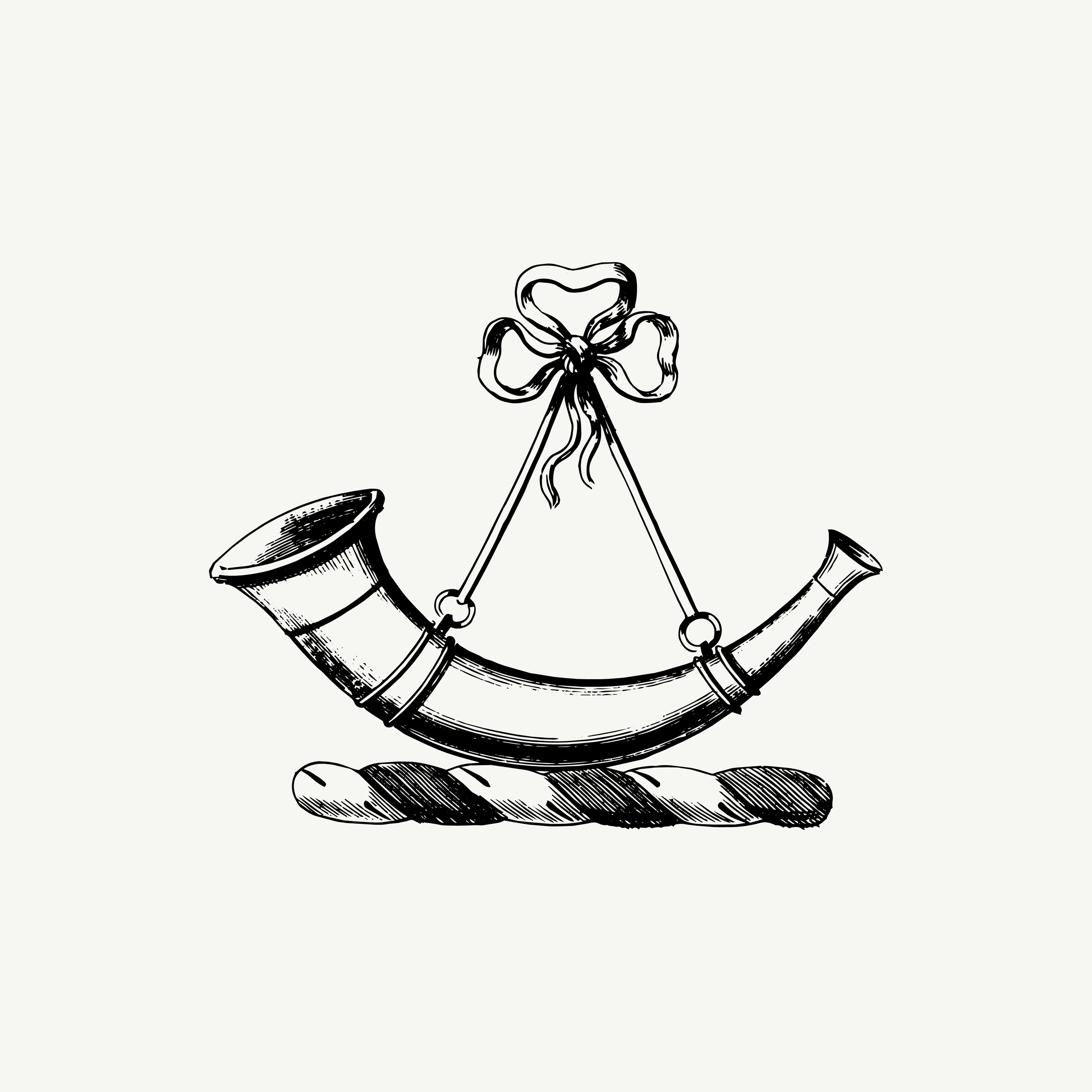 Historic engraved crest of a Ceremonial Horn, paired with the orientation line "It waits for a hand that will not return" — from the Story & Sigil archive