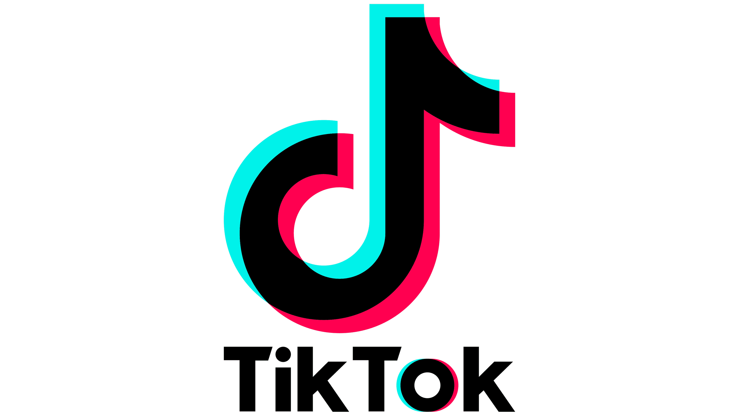 TikTok logo with the text 'TikTok' underneath.