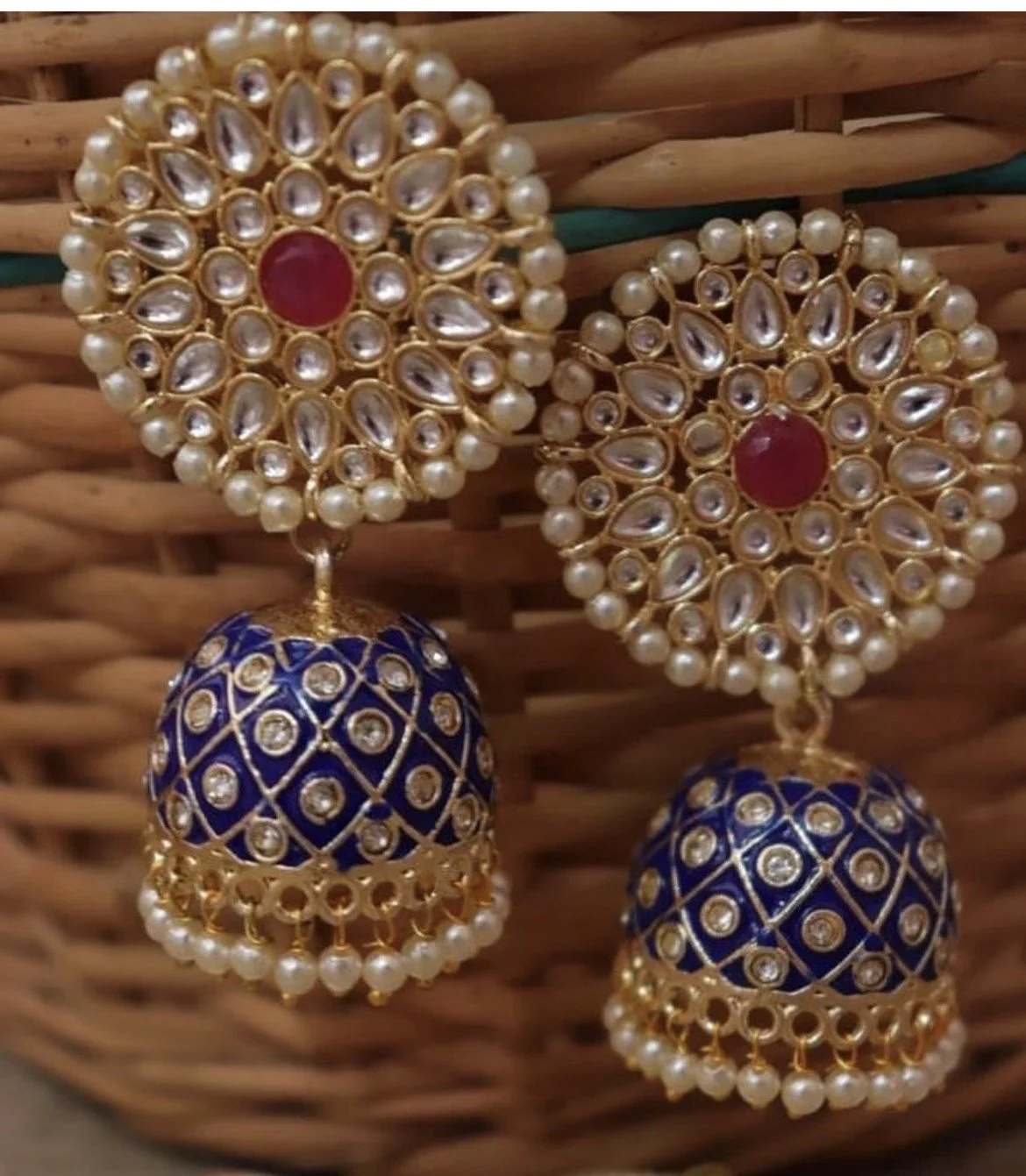 Blue Jhumka Walia