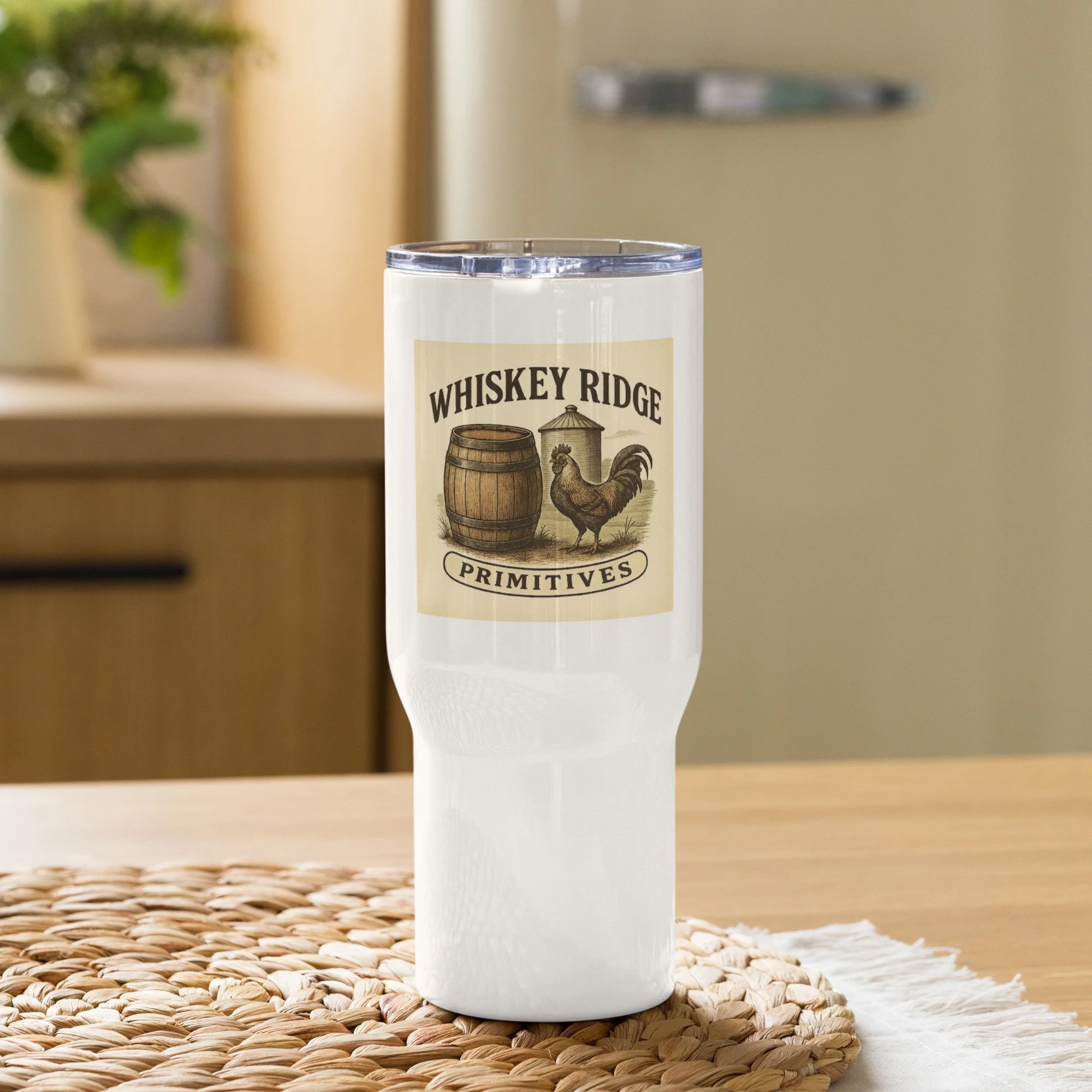 Whiskey's Ridge Travel mug with a handle