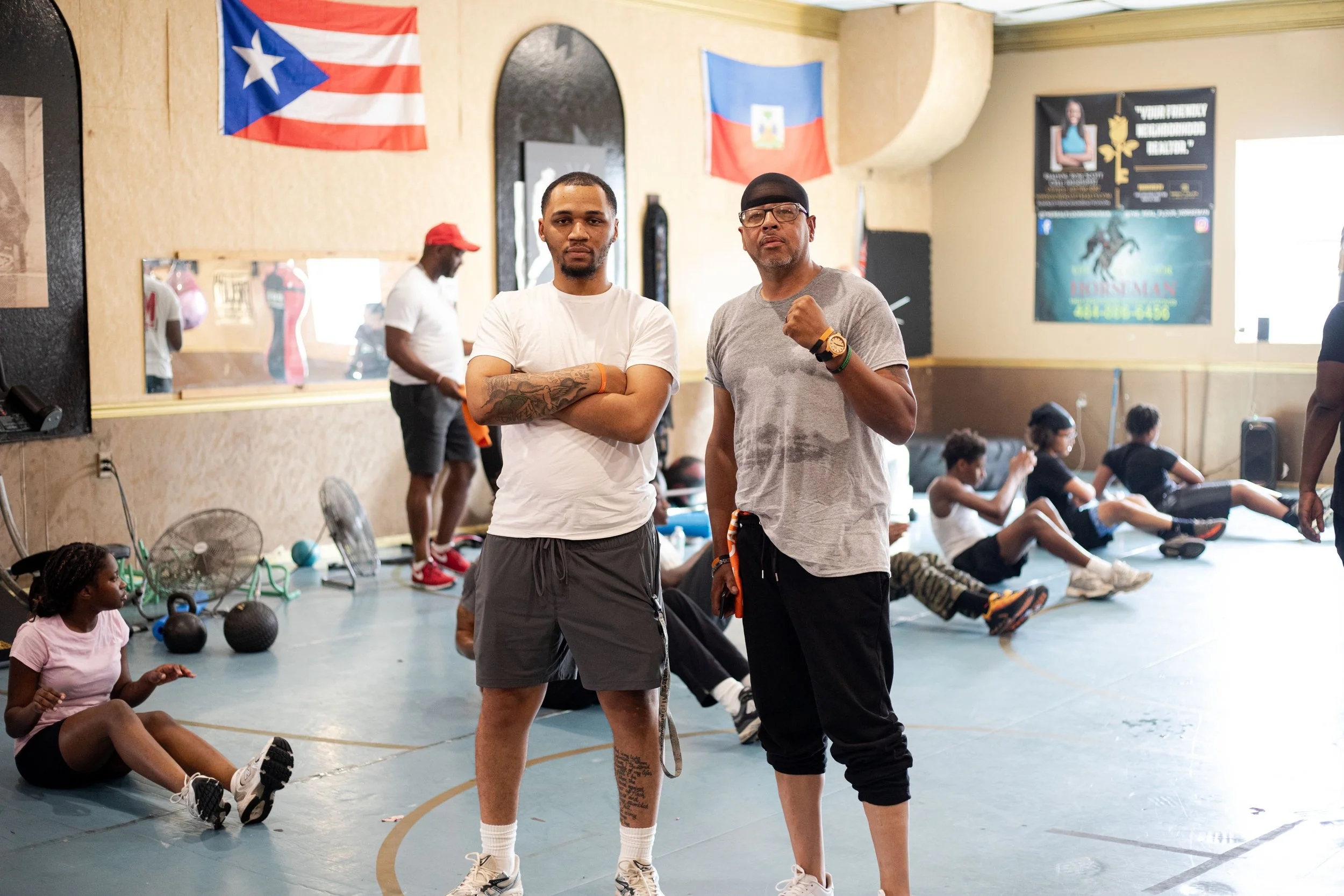 Kwon and Antonio from the Chester Community Coalition team