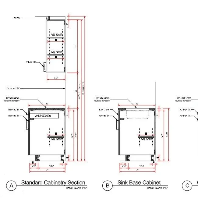Custom Cabinetry Drawings