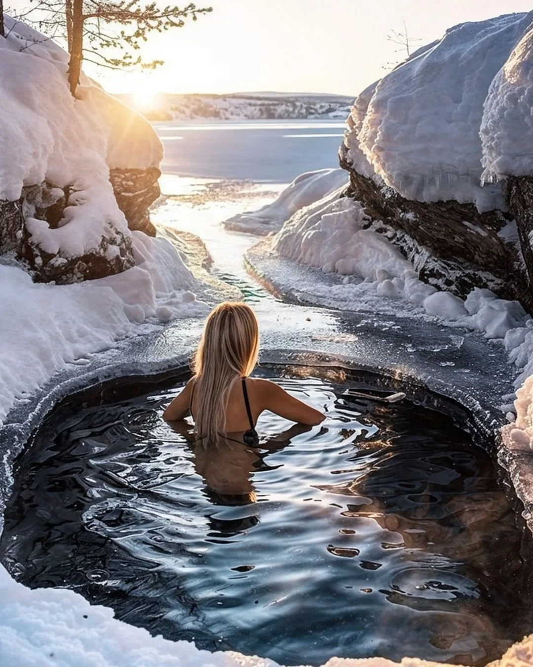 Eisbaden Stoffwechsel jung bleiben vital