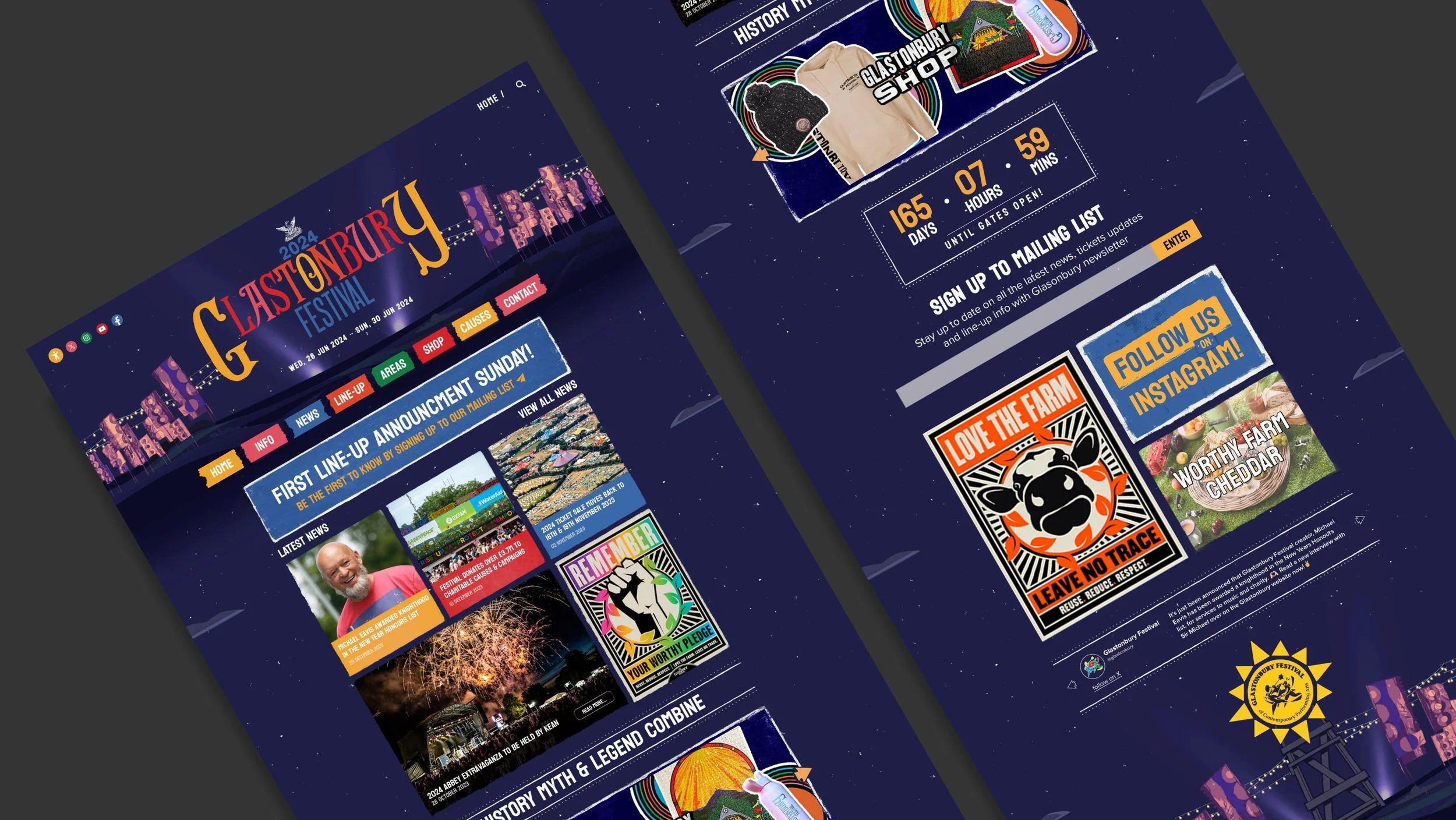 Glastonbury Festival <span class="portfolio-subtitle">Website Design</span>