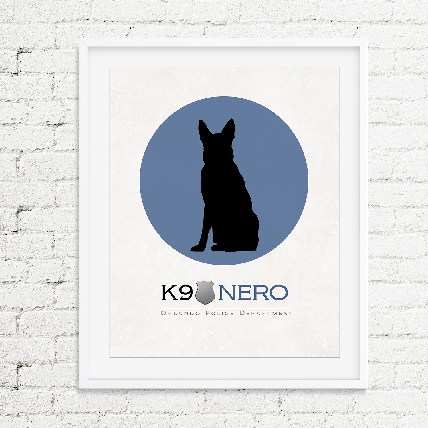 Custom Name K9 wall decor - blue or green