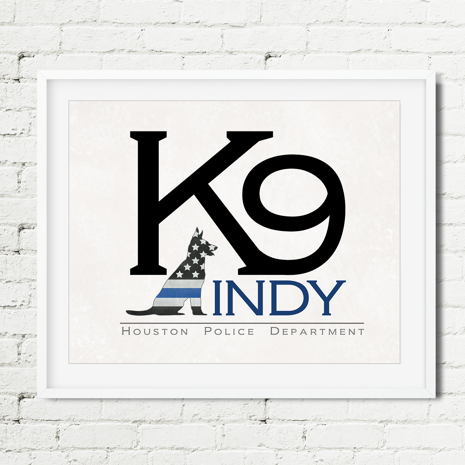 Police K9 Thin Blue Line #3  - CUSTOM