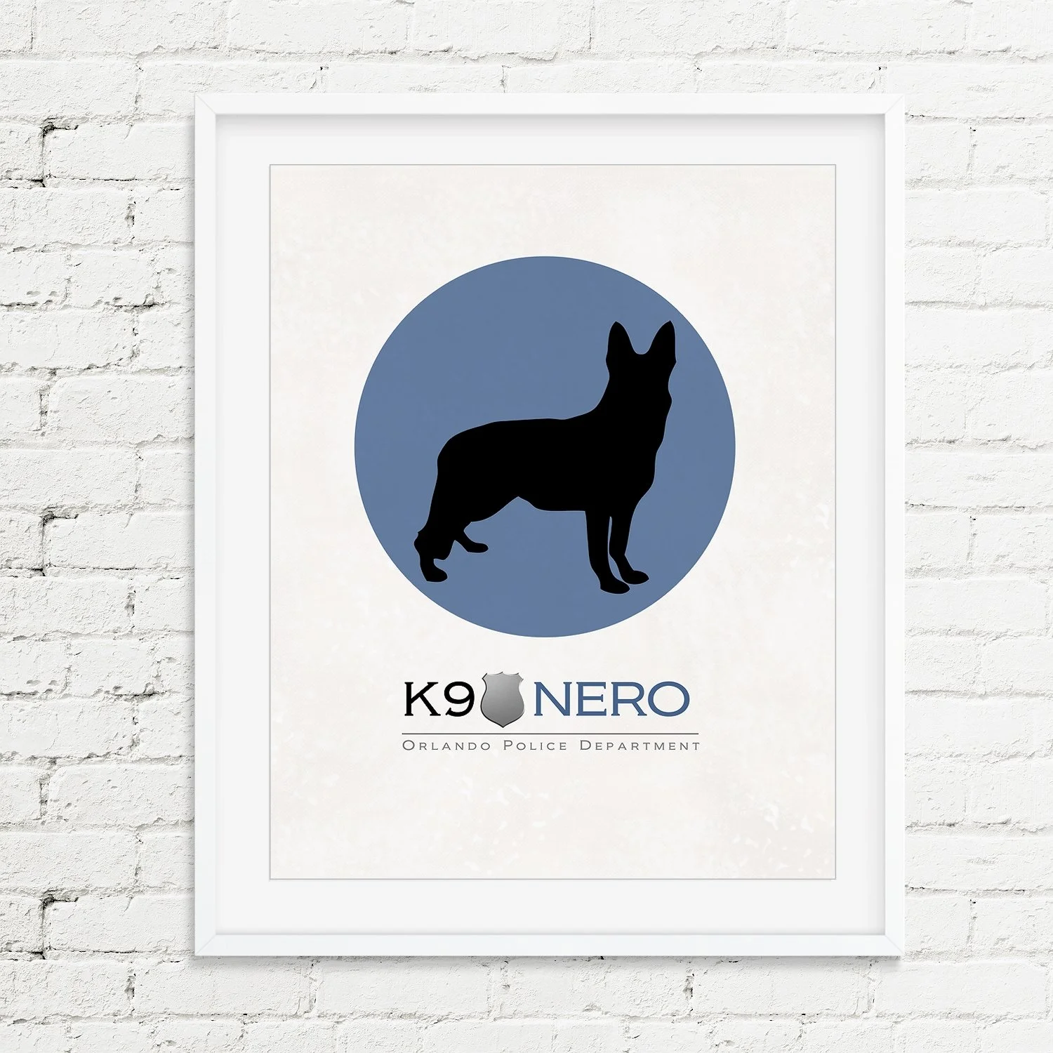Custom K9 wall decor - blue or green