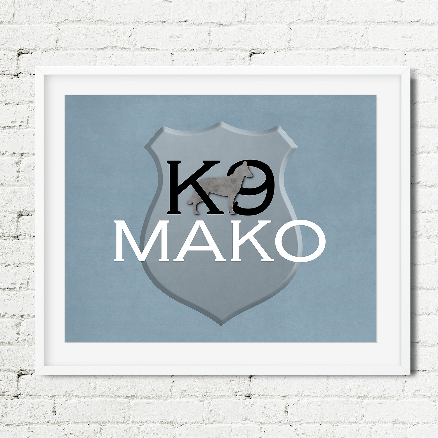 Personalized K9 Print - blue/badge