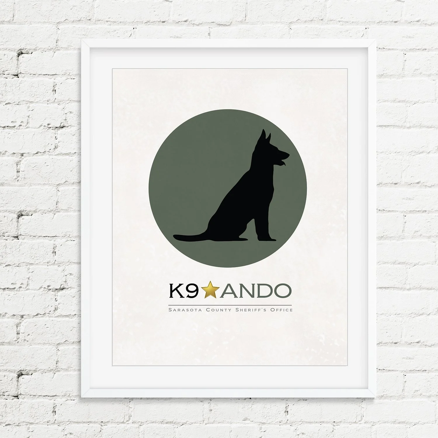 Personalized K9 wall decor - blue or green